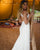 2018 Lace Mermaid Wedding Dresses Open Back Simple Wedding Gown with Chapel Train