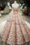 2018 Blush Pink Strapless Ball Gown Evening Dresses with Appliques