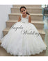 White Lace Flower Girls Dresses Ball Gown for Wedding Party 2021