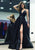 Sexy Black Evening Dresses with Slit 2018 Formal Dress
