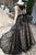 New Arrival 2018 Black Lace Evening Dresses with Cap Sleeves