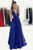 Elastic Satin Prom Dress 2020 Plunge V-Neck Long Party Dress