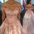Navy Blue Satin Lace Ball Gown Prom Dresses with Flowers 2020 Collections