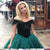 Dark Green Velvet Tulle Ball Gown Prom Dresses Ball Gown 2018