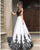 Elegant Two Pieces Prom Dresses with Black Lace Long Prom Party Gowns 2018