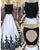 Elegant Two Pieces Prom Dresses with Black Lace Long Prom Party Gowns 2018