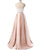Simple Two Pieces Prom Dresses Satin Ruffles Long Prom Party Gowns 2018