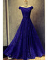 Elegant Regency Lace Evening Gowns Cap Sleeve Formal Mother of The Bride Dresses