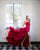 Sexy Burgundy Criss-Cross Straps Prom Dress Ruffles Sexy Split Side Long Party Gowns 2018