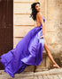 Simple Purple Prom Dresses 2018 Spaghetti Straps New Split Side Long Party Gowns For Prom