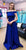 2020 Elegant Royal Blue Satin Prom Dresses Off The Shoulder Long Prom Gowns with Belt Beaded