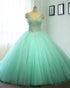 Delicate Princess Quinceanera Dresses Mint Tulle Ruffles Lace Ball Gowns Sweet 16 Dress
