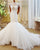 2018 Sexy Mermaid Wedding Dresses with Pearls High-Neck Cap Sleeves Bridal Gowns Real