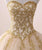 Popular Ivory Tulle Quinceanera Dresses with Gold Lace Strapless Ball Gown Sweet 16 Dresses