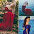Simple Burgundy Prom Dresses 2018 Off The Shoulder Women Long Prom Gowns for Party