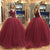 Popular 2018 Burgundy Quinceanera Dresses with V-Neck Beaded Lace Puffy Tulle Ruffles Ball Gowns Sweet 16 Dress