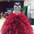 Sparkly Burgundy Quinceanera Dresses Crystals Sweetheart Beaded Organza Ruffles Ball Gown Sweet 16 Dresses