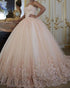 2018 Sparkly Coral Quinceanera Dresses with Lace Appliques Sweetheart Puffy Tulle Ball Gowns Sweet 16 Dress