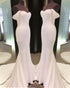 Simple 2018 Mermaid Wedding Dresses Off The Shoulder Sexy Wedding Gown with Chapel Train