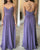 Sexy Spaghetti Straps Light Purple Chiffon Bridesmaid Dresses Ruffles Pleats Long Wedding Party Gowns