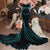 Sexy Strapless Mermaid Evening Dresses Dark Green Velvet 2018 Mermaid Evening Party Gowns