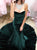 Sexy Strapless Mermaid Evening Dresses Dark Green Velvet 2018 Mermaid Evening Party Gowns