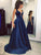 Sexy Plunge V-Neck Green Long Prom Dresses Sleeveless Satin Prom Gowns for Party Evening