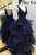 Sexy V Neckline Appliqued Lace A-line Prom Dresses Tiered Organza Skirt Long Backless Evening Gowns