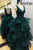 Sexy V Neckline Appliqued Lace A-line Prom Dresses Tiered Organza Skirt Long Backless Evening Gowns
