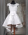 Sexy White Hi-Lo Prom Dresses with Cap Sleeve 2018 Long Prom Gowns with Bow Belt