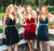Cute A Line V Neck Open Back Velvet Burgundy Short Homecoming Dress Sexy Short Prom Dresses Party Gowns