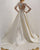 Elegant Champagne Satin Lace Wedding Dresses with Full Sleeve Modest Lace Bridal Gowns 2019