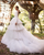 Elegant Satin Tulle Layer Skirts Celebration Wedding Dresses Ball Gowns Deep V-Neck Modest Bridal Gowns 2020