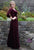 Sexy Grape Velvet Prom Dresses 2019 Fashion 3/4 Sleeve V-Neck Prom Party Dress