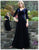 Sexy Grape Velvet Prom Dresses 2019 Fashion 3/4 Sleeve V-Neck Prom Party Dress