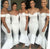 Light Blue Mermaid Bridesmaid Dresses Off The Shoulder Cap Sleeve Guest Party Gowns