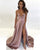 2019 Sexy Deep V-Neck Royal Blue Prom Dresses with Split Side Long Prom Party Gowns