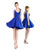 2019 Royal Blue Satin Homecoming Dresses V-Neck Sexy Short Cocktail Dress