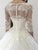 Elegant 2019 Lace Wedding Dress Half Sleeve Unique Lace Appliques Ball Gown Bridal Dress