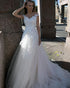 Sparkly Tulle Lace Wedding Dresses Beach Summer 2019 Cap Sleeve Bridal Gowns Backless