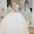 Gorgeous 2019 Wedding Dresses Sheer Long Sleeves Elegant V-Neck Bridal Ball Gowns Fashion