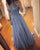 Sexy 2019 Blue Organza Prom Dresses Halter Backless Long Prom Party Gowns Formal Dress