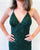 Sparkly Dark Green Sequins Sheath Prom Dresses V-Neck Long Prom Party Gowns 2019