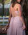 2019 Blush Pink Prom Dresses Split Sexy V-Neck Chiffon Long Prom Gowns Criss Cross Back