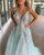 Delicate Ice Blue Tulle Prom Dresses with Lace Appliques Beaded Bodice Long Prom Gowns