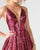 Sparkly Gradient Burgundy Black Prom Dresses with V-Neck Long Prom Gowns 2019 New