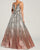 Sparkly Gradient Burgundy Black Prom Dresses with V-Neck Long Prom Gowns 2019 New