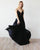 Elegant Black Prom Dresses Sheer Lace Appliques Chiffon A-line Long Prom Gowns 2019