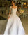 Sparkly 2019 Lace Wedding Dresses Sheer Long Sleeve Appliques Sexy Bridal Gowns