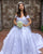 Off The Shoulder White Satin Ball Gown Wedding Dresses Lace Appliques 2019 Bridal Gowns